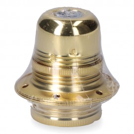 Portalámparas e27 metálico, 100 w 250 v, dorado, ø60 x 40 mm (retractilado)
