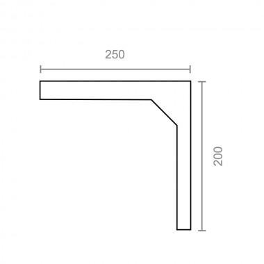 Escuadra super plm03 blanca 250 x 200 mm