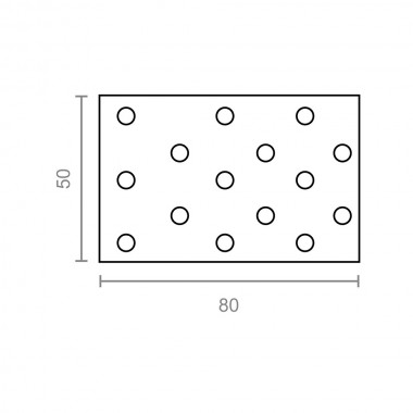 Placa pesante plc09 zincado 80 x 50 mm