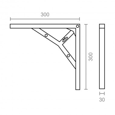 Escuadra 3 posiciones plm06 cromo brillo 300 x 300 mm