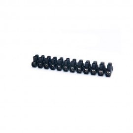 Regleta de conexión 12 polos 2,5 mm² negra