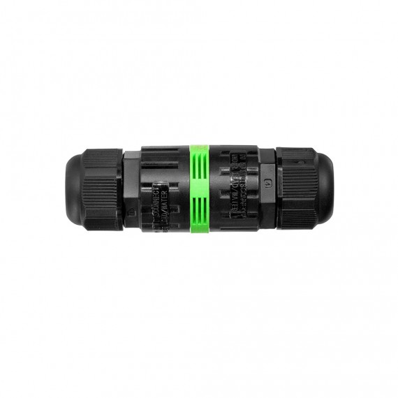 Conector estanco ip68 lineal 2 polos + tierra