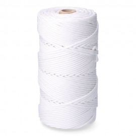 Cordón trenzado polipropileno blanco, calibre 5 mm x 200 m