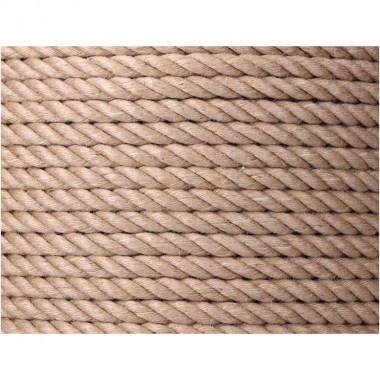 Cuerda yute natural 3 cabos calibre 6 mm x 200 m