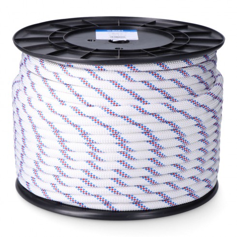 Cuerda driza trenzado poliéster blanco distintivo, calibre 10 mm x 150 m