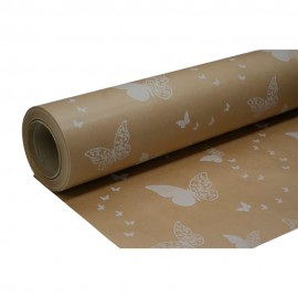 Papel de regalo mariposas blancas 70 cm x 50 m