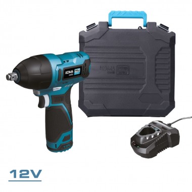 Kit maletín llave de impacto 12 v con accesorios, bateria y cargador