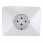 Base enchufe 2p+tt schuko 25a 380 v~ blanco