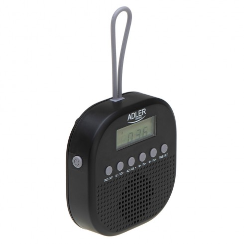 Radio fm resistente al agua ipx4 ad 1912, 9 x 9 x 2,5 cm