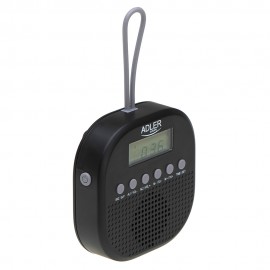 Radio fm resistente al agua ipx4 ad 1912, 9 x 9 x 2,5 cm