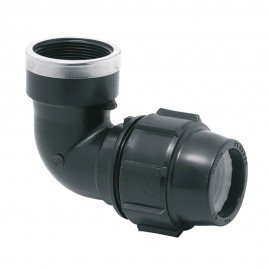 Codo mixto 90° rosca hembra polipropileno 20 mm x 1/2"