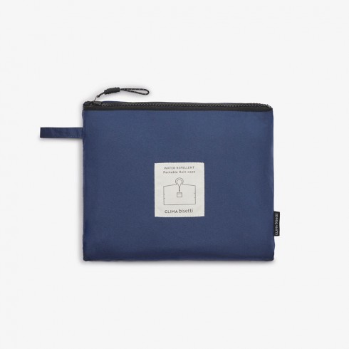Poncho chubasquero plegable azul oscuro