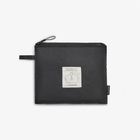 Poncho chubasquero plegable negro