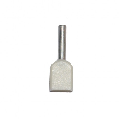 Puntera aislada 00,50 mm², doble, blanca, 100 uds