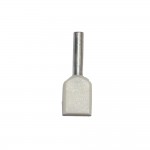 Puntera aislada 00,50 mm², doble, blanca, 100 uds