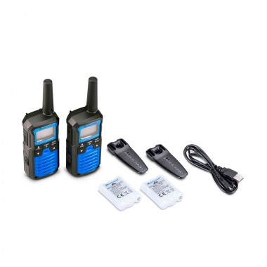 Walkietalkies xt-50 pro c1464, 16 canales pmr446, azules
