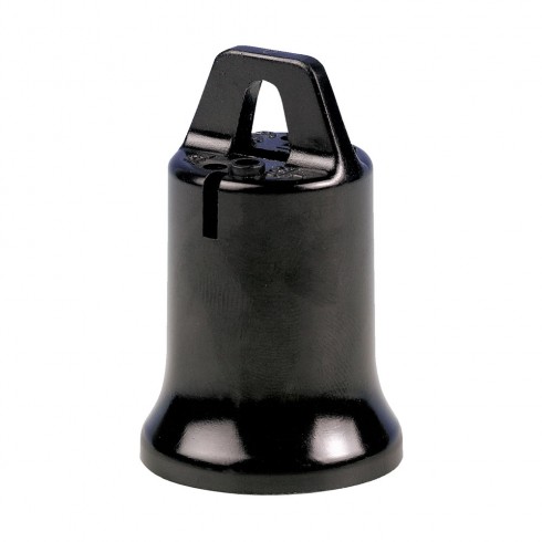 Portalámparas e-27 "provisional de obra" negro