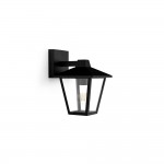 Aplique exterior kinno, negro, tipo farola, e27, 25 w, sin bombilla, luz hacia abajo