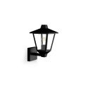 Aplique exterior kinno, negro, tipo farola, e27, 25 w, sin bombilla, luz hacia arriba