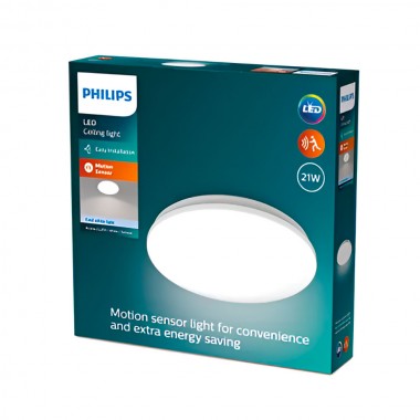 Plafón led circular con sensor acuna 21 w 4000 k 2900 lm 34,5 x 34,5 x 7,1 cm