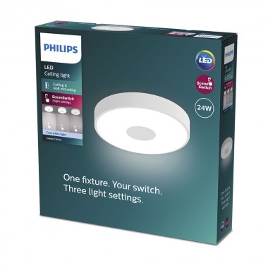Plafón led circular con regulación de intensidad coiner 24 w 4000 k 2800 lm ø 38,9 x 8 cm
