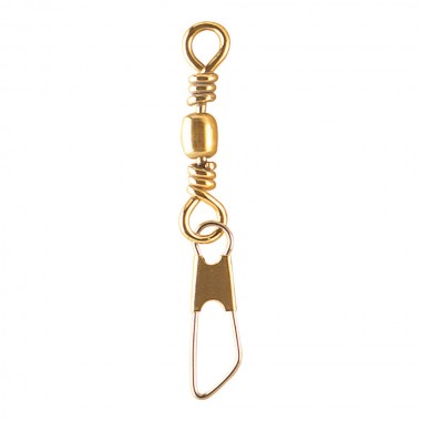 Bolsa de 12 giratorios con imperdible de color dorado. resistencia 12 kg