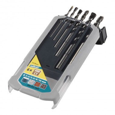 Broca para hormigón "professional" filo de carburo de tungsteno, ø3-10 mm, juego 6 piezas