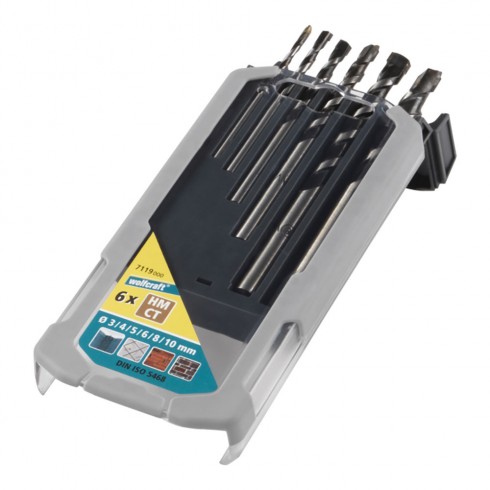 Broca para hormigón "professional" filo de carburo de tungsteno, ø3-10 mm, juego 6 piezas