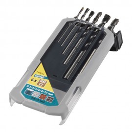 Broca para hormigón professional" filo de carburo de tungsteno, juego 6 piezas, ø3,00 - ø10,00 mm