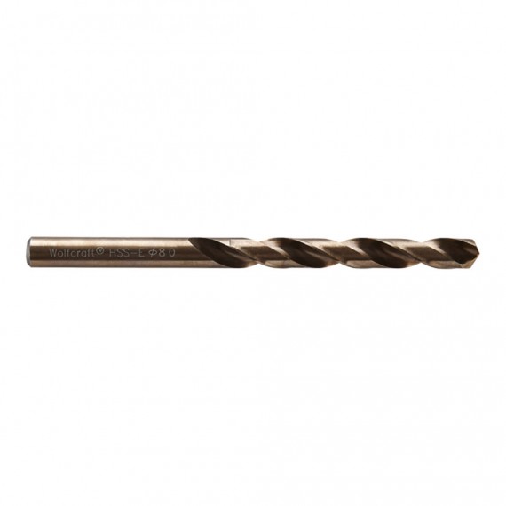 Broca para metal hss cobalto rectificada, ø8x 117 mm