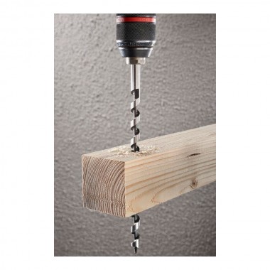Broca para vigas de madera, vástago hexagonal, ø6 x 400 mm