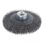 Cepillo cónico de alambre de acero, rosca m14, ø100 x 15 mm