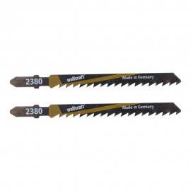 Hoja de sierra de calar hcs 100 mm vástago t madera corte basto 2 uds