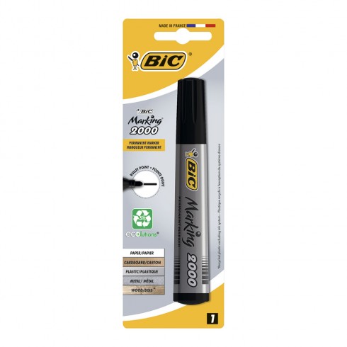 Marcador permanente negro 2000 blister