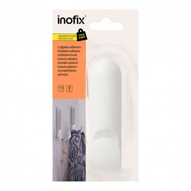 Colgador adhesivo atlas blanco