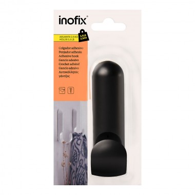 Colgador adhesivo atlas negro