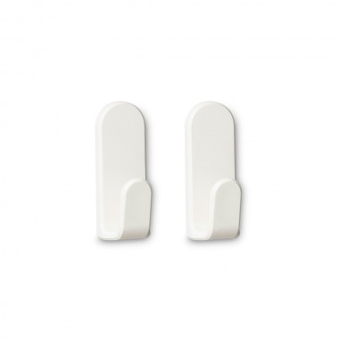 Colgador adhesivo taga blanco, 2 uds