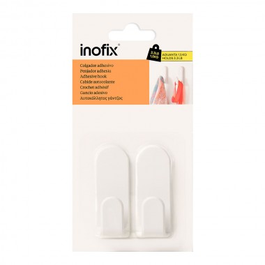 Colgador adhesivo taga blanco, 2 uds
