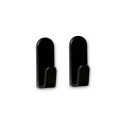 Colgador adhesivo taga negro, 2 uds