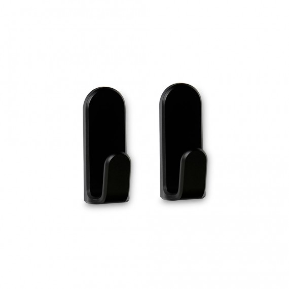 Colgador adhesivo taga negro, 2 uds