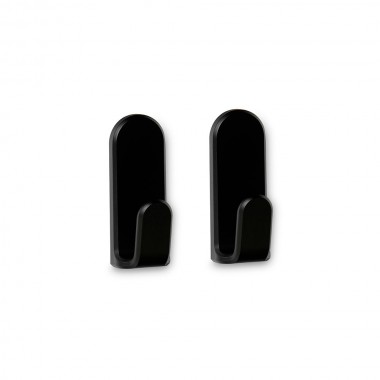 Colgador adhesivo taga negro, 2 uds