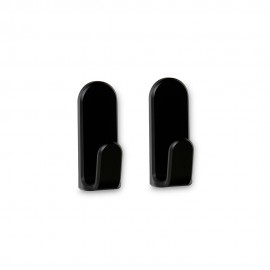 Colgador adhesivo taga negro, 2 uds