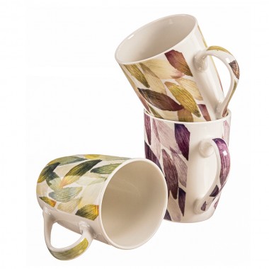 Taza diseño plumas colores surtidos, 340 ml