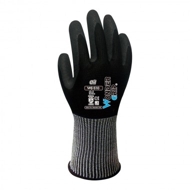 Guante nailon y spandex, palma doble recubrimiento nitrilo, talla 07