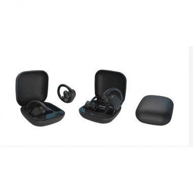 Auriculares inalámbricos deportivos bluetooth con estuche negro