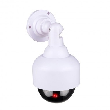 Cámara seguridad simulada tipo domo color blanco ø12 x 24 cm