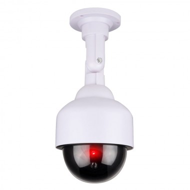 Cámara seguridad simulada tipo domo color blanco ø12 x 24 cm