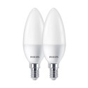 Bombilla vela led e14 7 w 806 lm 4000 k luz dia, 2 uds