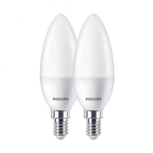 Bombilla vela led e14 7 w 806 lm 4000 k luz dia, 2 uds