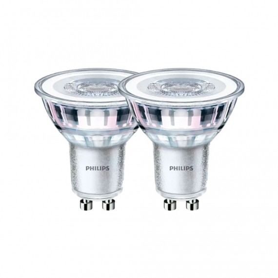 Bombilla gu10 led 4,6 w 355 lm 2700 k luz calida, 2 uds